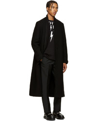 Мужской черный свитер с круглым вырезом с принтом от Neil Barrett