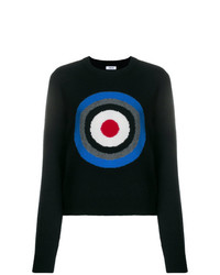 Женский черный свитер с круглым вырезом с принтом от Circled Be Different