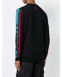 Мужской черный свитер с круглым вырезом с принтом от Marcelo Burlon County of Milan