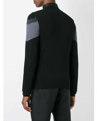 Мужской черный свитер с круглым вырезом с принтом от Les Hommes