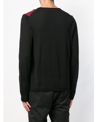 Мужской черный свитер с круглым вырезом с принтом от Comme Des Garcons SHIRT