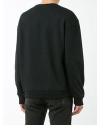 Мужской черный свитер с круглым вырезом с принтом от Versace