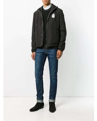 Мужской черный свитер с круглым вырезом с принтом от Billionaire