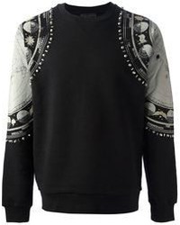 Мужской черный свитер с круглым вырезом с принтом от Diesel Black Gold