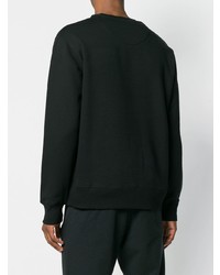 Мужской черный свитер с круглым вырезом с принтом от Versus