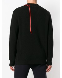 Мужской черный свитер с круглым вырезом с принтом от Iceberg