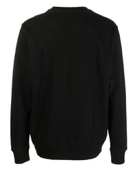 Мужской черный свитер с круглым вырезом с принтом от Tommy Jeans