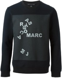 Мужской черный свитер с круглым вырезом с принтом от Marc by Marc Jacobs