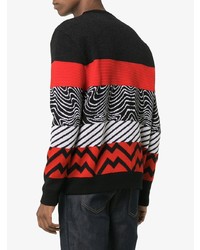 Мужской черный свитер с круглым вырезом с принтом от Givenchy