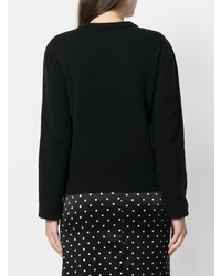 Женский черный свитер с круглым вырезом с принтом от Circled Be Different