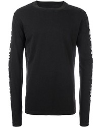 Мужской черный свитер с круглым вырезом с принтом от Off-White