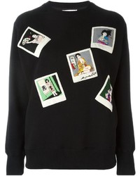 Женский черный свитер с круглым вырезом с принтом от Olympia Le-Tan