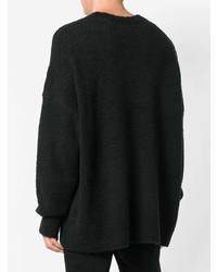 Мужской черный свитер с круглым вырезом с принтом от Amiri