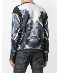 Мужской черный свитер с круглым вырезом с принтом от Diesel