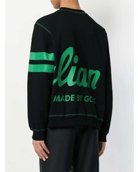 Мужской черный свитер с круглым вырезом с принтом от Gcds