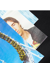 Мужской черный свитер с круглым вырезом с принтом от Raf Simons