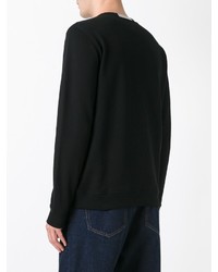 Мужской черный свитер с круглым вырезом с принтом от Christopher Kane
