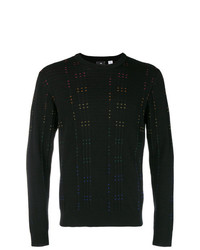 Мужской черный свитер с круглым вырезом с принтом от Ps By Paul Smith