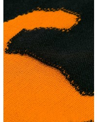 Мужской черный свитер с круглым вырезом с принтом от Marni