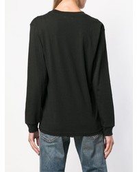 Женский черный свитер с круглым вырезом с принтом от 6397