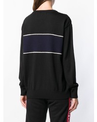 Женский черный свитер с круглым вырезом с принтом от Iceberg