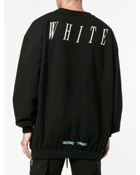 Мужской черный свитер с круглым вырезом с принтом от Off-White