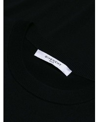 Мужской черный свитер с круглым вырезом с украшением от Givenchy