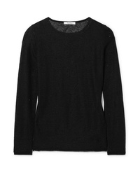 Женский черный свитер с круглым вырезом с украшением от Max Mara