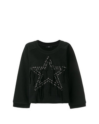 Женский черный свитер с круглым вырезом со звездами от Diesel