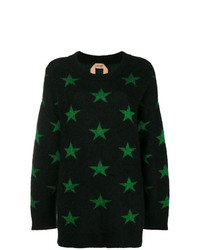 Женский черный свитер с круглым вырезом со звездами от N°21