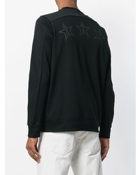 Мужской черный свитер с круглым вырезом со звездами от Attachment