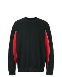 Мужской черный свитер с круглым вырезом от 08sircus