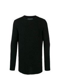 Мужской черный свитер с круглым вырезом от 10Sei0otto