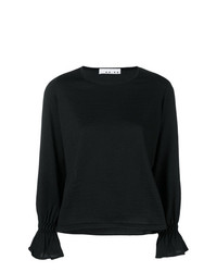 Женский черный свитер с круглым вырезом от 20:52