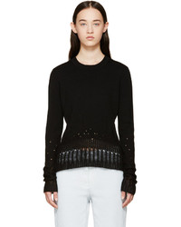 Женский черный свитер с круглым вырезом от 3.1 Phillip Lim
