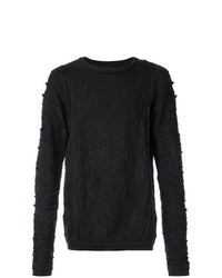 Мужской черный свитер с круглым вырезом от 424