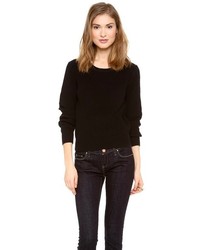 Женский черный свитер с круглым вырезом от 525 America
