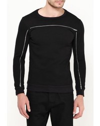 Мужской черный свитер с круглым вырезом от Aarhon