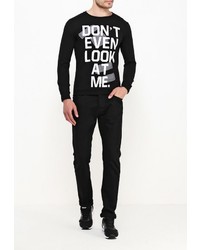 Мужской черный свитер с круглым вырезом от Aarhon