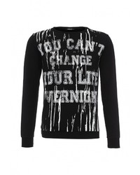 Мужской черный свитер с круглым вырезом от Aarhon