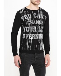 Мужской черный свитер с круглым вырезом от Aarhon