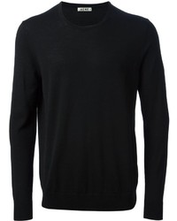 Мужской черный свитер с круглым вырезом от Acne Studios