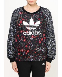 Женский черный свитер с круглым вырезом от adidas Originals