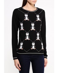 Женский черный свитер с круглым вырезом от adL