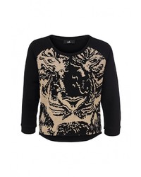 Женский черный свитер с круглым вырезом от adL