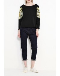 Женский черный свитер с круглым вырезом от Alcott