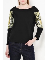 Женский черный свитер с круглым вырезом от Alcott