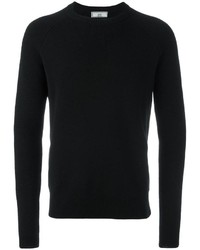 Мужской черный свитер с круглым вырезом от AMI Alexandre Mattiussi