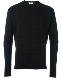 Мужской черный свитер с круглым вырезом от AMI Alexandre Mattiussi