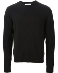 Мужской черный свитер с круглым вырезом от Ami